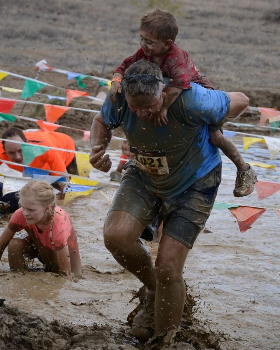bigdogbrag's tweet photo. What's great about kids ages 5-10 being FREE is that you get an extra workout in! Only a few FREE spots left! Join us on June 25 in Colorado Springs for a family fun time! #bigdogbrag #coloradomudrun #familyfun https://t.co/9mKuHifbv0