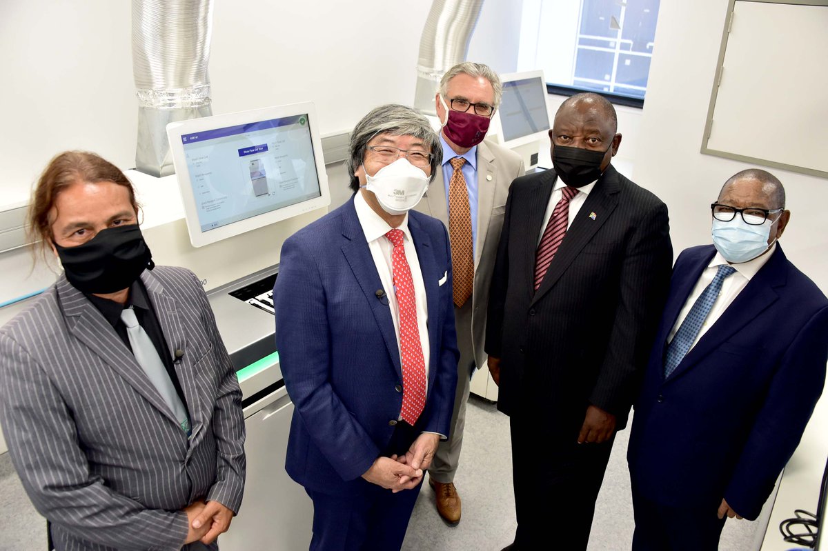 Tulio de Oliveira (@tuliodna) on Twitter photo What a day, here we are our president, the minister of science, and with the two Novaseqs6000 donated by <a href="/DrPatSoonShiong/">Dr. Pat Soon-Shiong</a>! Making a difference in Science and Innovation in Africa! <a href="/illumina/">Illumina</a> <a href="/fdesouza/">Francis deSouza</a> What a day, here we are our president, the minister of science, and with the two Novaseqs6000 donated by <a href="/DrPatSoonShiong/">Dr. Pat Soon-Shiong</a>! Making a difference in Science and Innovation in Africa! <a href="/illumina/">Illumina</a> <a href="/fdesouza/">Francis deSouza</a>