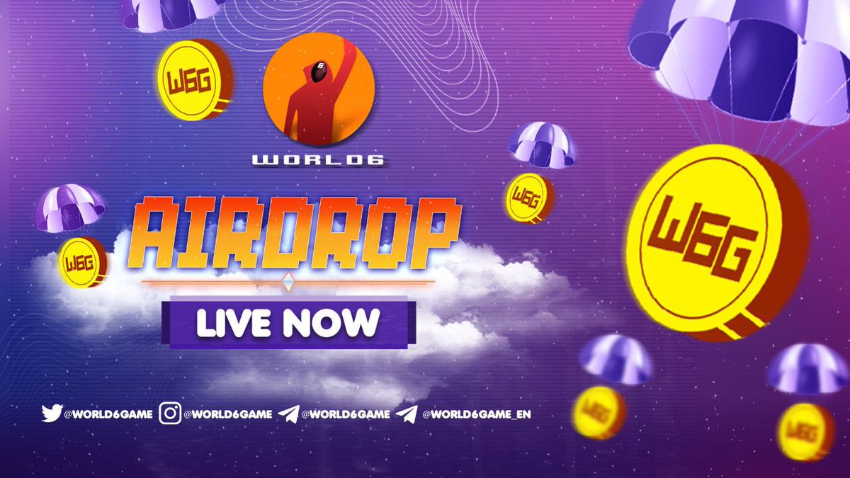 🚀 Airdrop: World 6 Game
💰 Value: 50 $W6G
👥 Referral: 25 $W6G
📼 Audit: ContractChecker
📒 Partnership: Stak Holders, Awarer Metaverse.
📗 Investors: Grupo Vip
📅 End Date: 30th January, 2022

Talk with the Telegram Bot
t.me/World6GameAird…

#Airdrop #Crypto #Airdrops