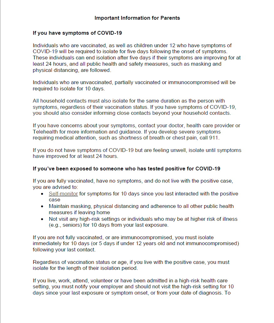 HPEschools's tweet photo. Stephen Lecce, Minister of Education, and Dr. Keiran Moore, Ontario’s Chief Medical Officer of Health, issued a letter yesterday to families of Ontario students about the return to in-person learning and actions being taken to combat the spread of the COVID-19 Omicron variant. https://t.co/RPCQkkuvax