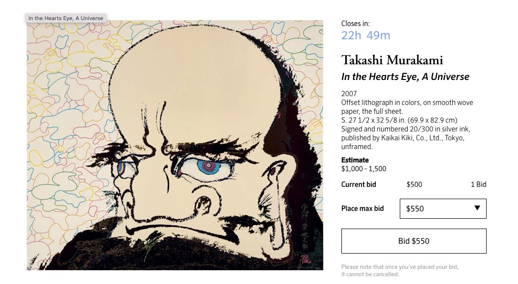 Right now you can pick up a signed, editioned 2007 Murakami print for 2% of the CloneX floor price 😳