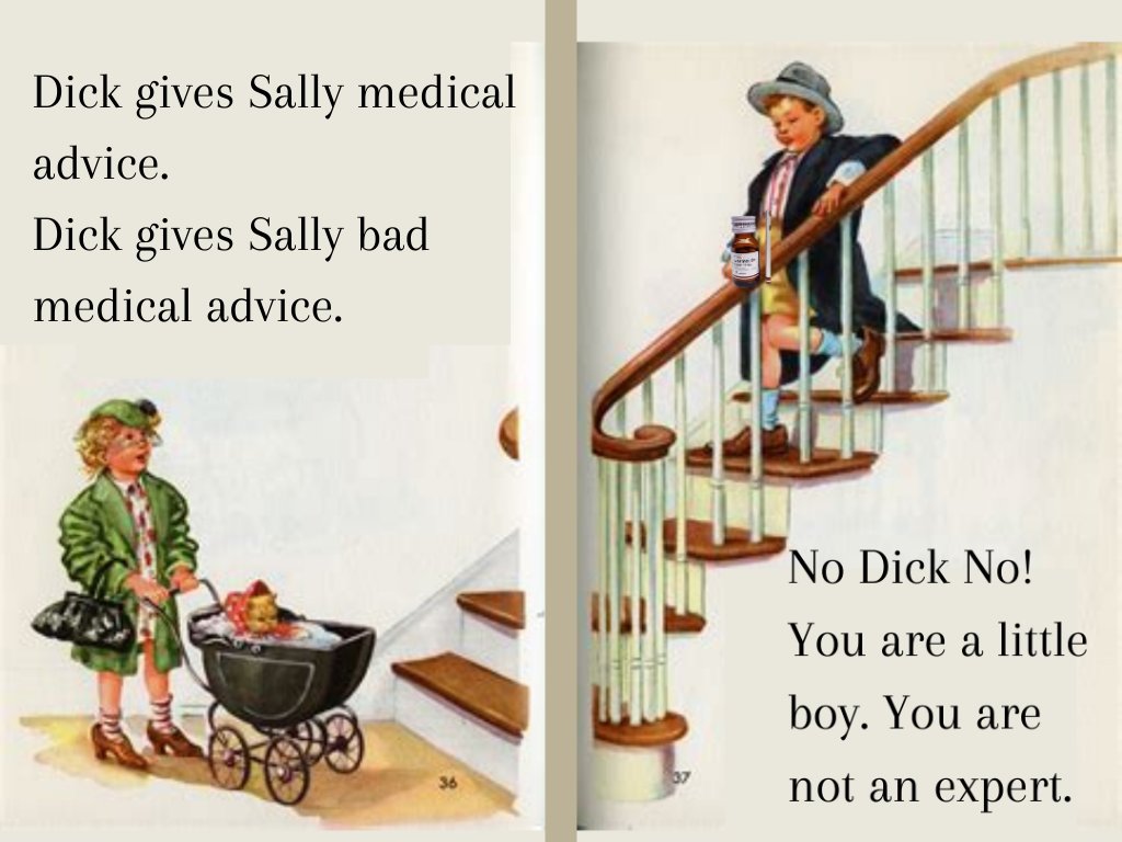 BWhistletown's tweet image. Has playing doctor ever lead to anything good? Let's ask #DickAndJane #playDoctor #Ivermectin #urinetherapy