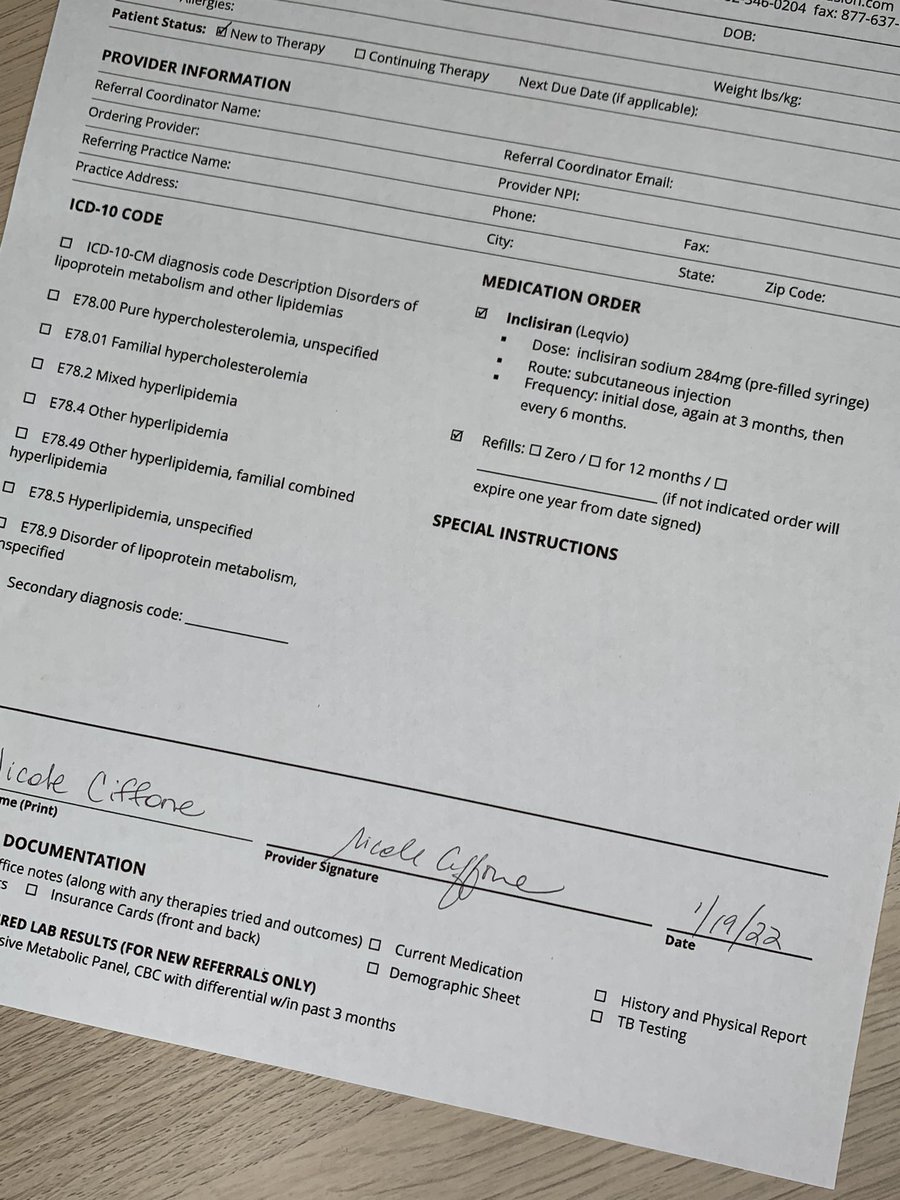 Excited for my first Rx in new therapy for long lasting LDL reduction.