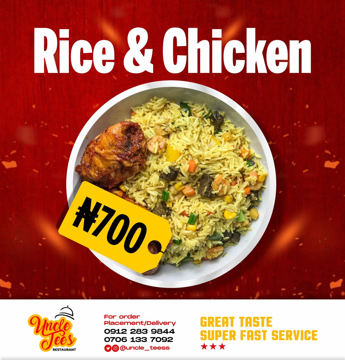 ABU_Campus's tweet photo. Predict the final scores for #NGASUD and win a plate of @uncle_teess assorted fried rice and chicken.

First 3 correct predictions only. #AFCON2022 #SuperEagles https://t.co/6eHJD7CegC