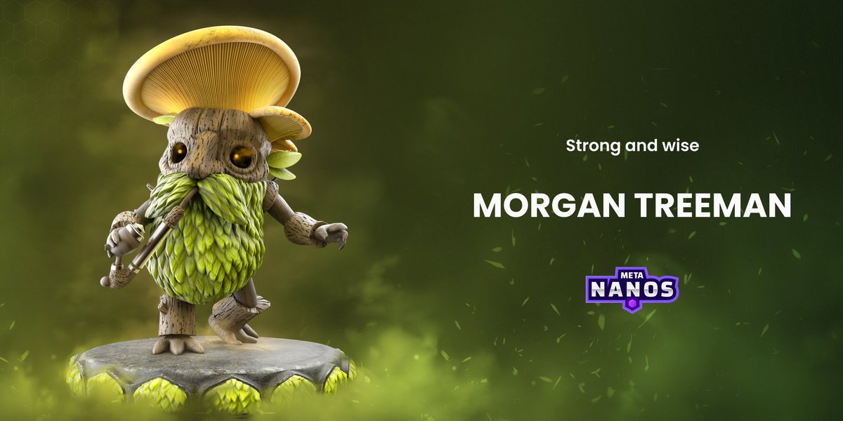 Morgan Treeman just entered the Metaverse and he is giving away 10 WL SPOTS if 

🌳 This post hits 10,000 RTs
🌳 You follow <a href="/MetaNanos/">META NANOs</a>
🌳 You tag a friend

#NFTGaming #P2E #NFTGiveaway