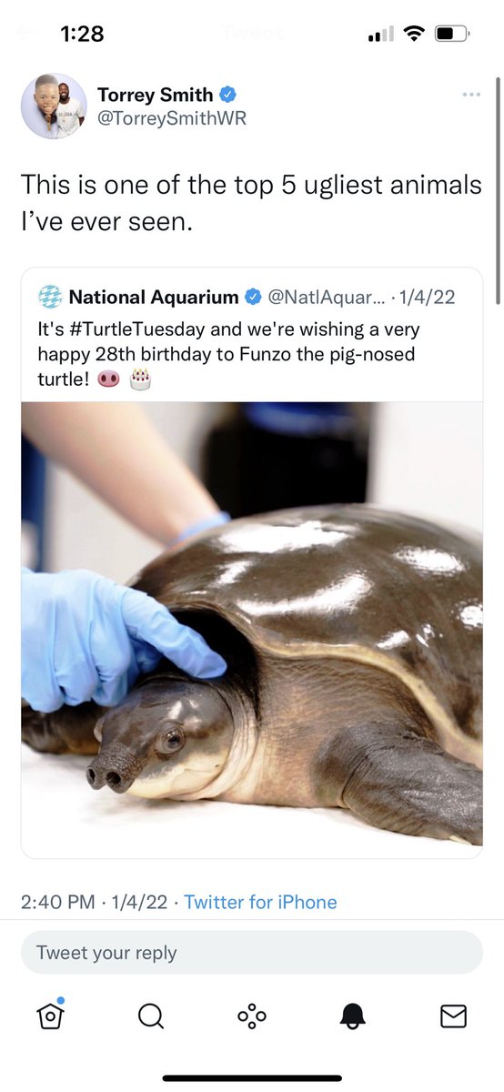 jennyofohio's tweet photo. The @NatlAquarium is out here playing chess, not checkers and I’m here for it. @TorreySmithWR #TeamFunzo https://t.co/9dgkGoxuU1