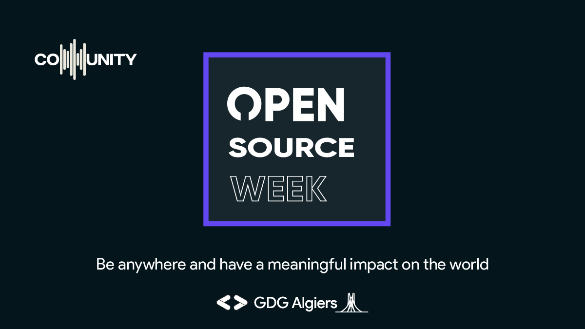 GDG_Algiers's tweet photo. The next Community voice is not-to-miss opportunity🤩
Have you ever wanted to make an impact; but you don't know how to start🤔? 
Stay tuned for the "Open source week" where you will make the change from anywhere in the world 🌏
#GDG #WTM #CommunityVoice #learn #technology #share https://t.co/eyaaaPAwmP