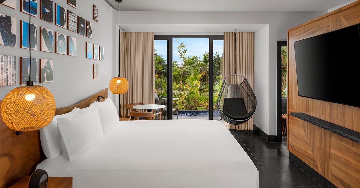HiltonNewsroom's tweet photo. The newly opened Conrad Tulum Riviera Maya marks @ConradHotels’ debut in the Mexican Caribbean. Offering guests transformative experiences in a serene, sustainability-focused environment, this resort is a must stay. Learn more about the property: https://t.co/GIjmdSpWQ5 https://t.co/y3lxieTNwB