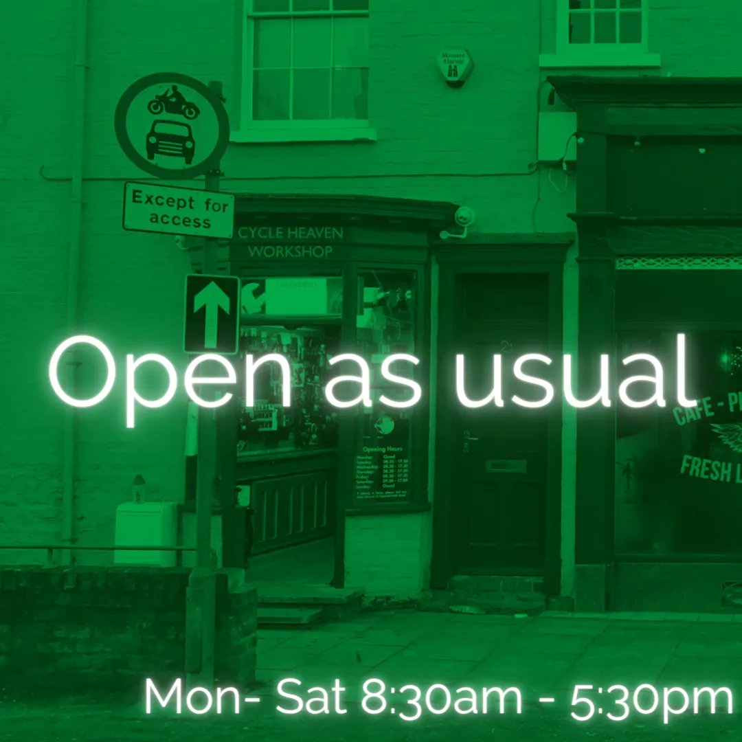 CycleHeaven's tweet photo. Our Bishy Road store is back open, usual hours, for repairs, servicing, walk-ins and small retail items #Localbikeshop #bishyrd https://t.co/KWQbfVsukF