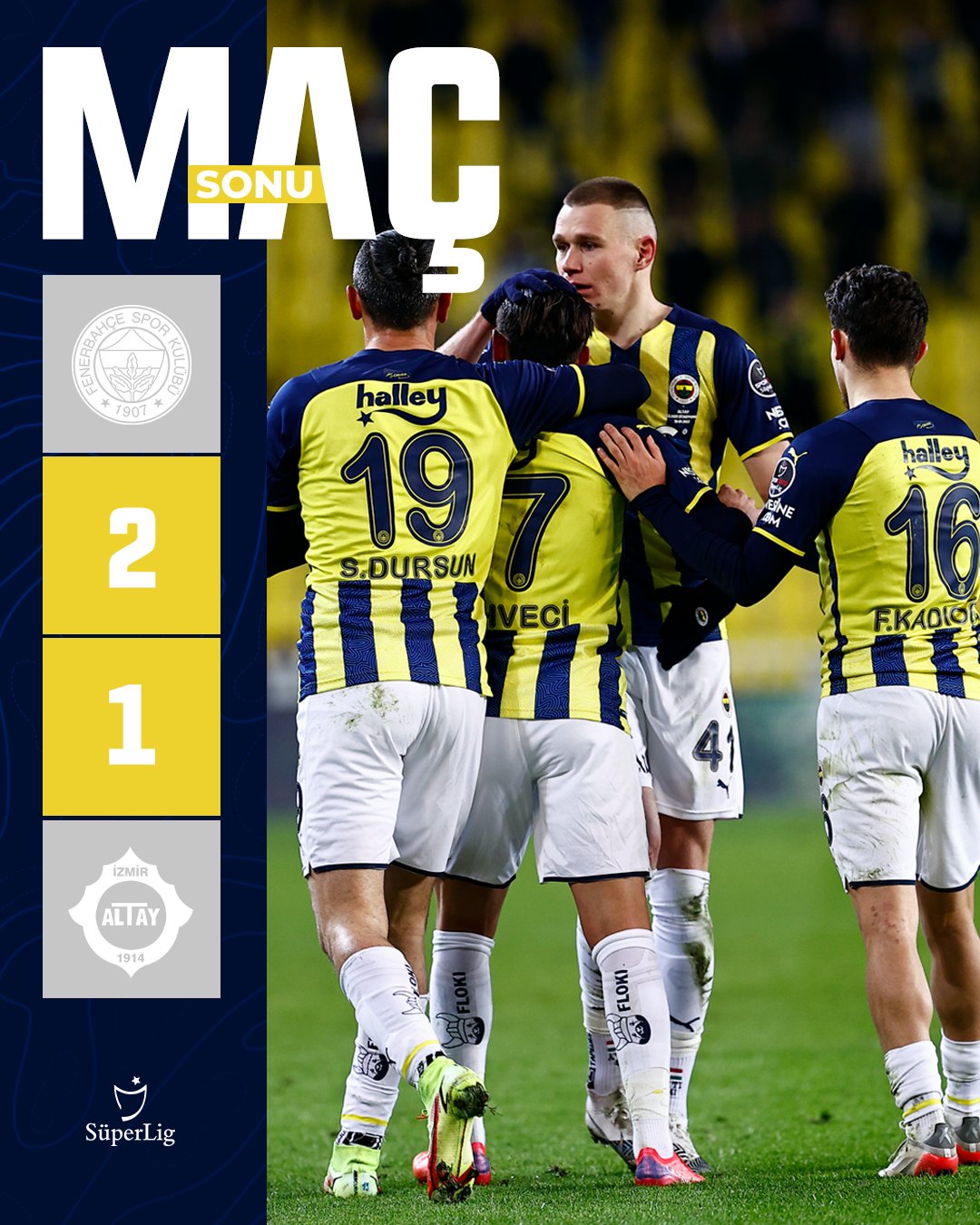 Fenerbahçe Altay'ı 2-1 Yendi