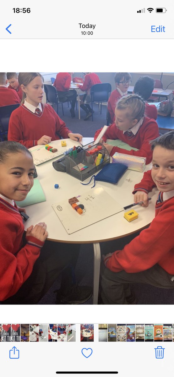 ysgolbrynhedydd's tweet photo. #YBH6CJ have been using concrete methods in Maths to convert improper fractions into mixed number fractions. #mathstoolbox #WRM https://t.co/0mUqT5FZP5