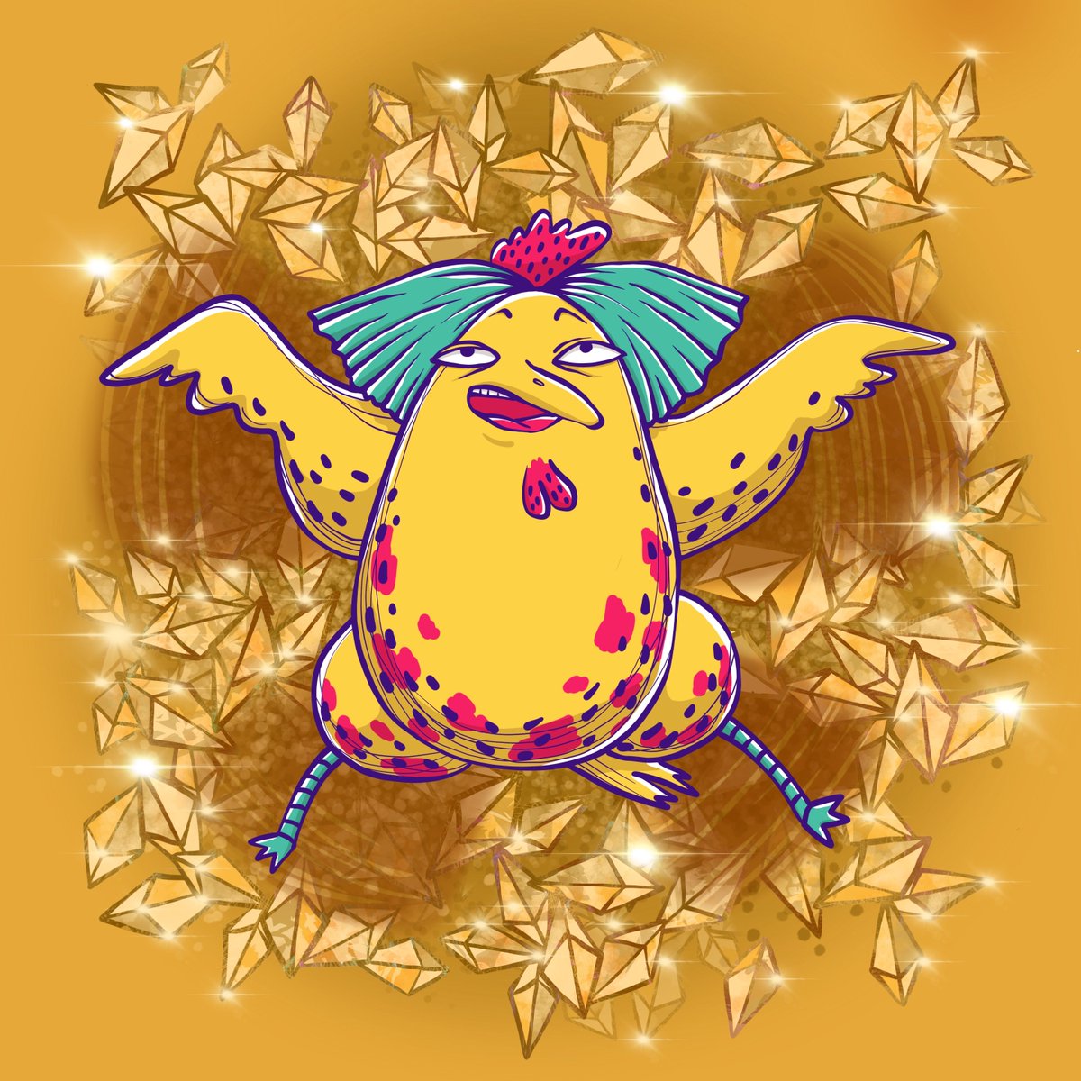 AnnaMotya's tweet photo. Hi, friends! Finally I got better. Thank you all for your support!❤️ New drop with Naughty Chick! This time she had another dream as if she is fabulously rich and is bathing in an open sea of ETH 😅
1/1 0.013 ETH on @opensea 
https://t.co/1NgcTxBy6w https://t.co/rgAVVloLAb