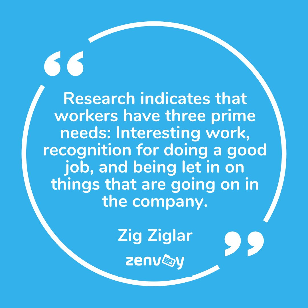 Zenvoy's tweet photo. Exciting work and recognition make an employee productive. And that is backed up with research. https://t.co/GliDXk7lwj