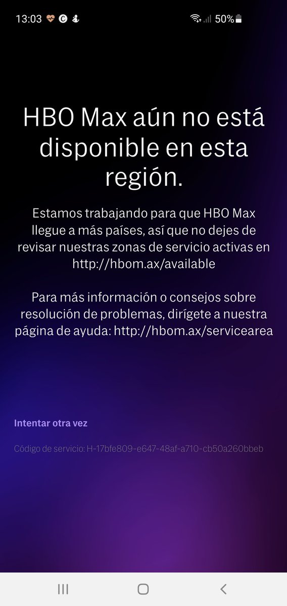 EdelJr's tweet photo. Alguien más con este mensaje #HBOMax @HBOMaxLA https://t.co/PzzfnTRe95