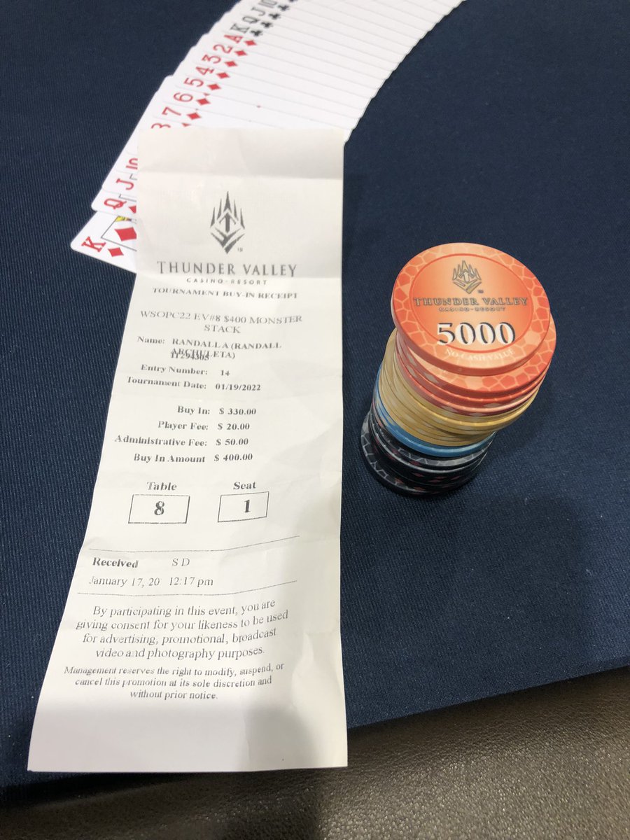 Let’s Go! <a href="/WSOP/">WSOP - World Series of Poker</a> <a href="/TVPokerRoom/">The Poker Room at Thunder Valley Casino Resort</a> 🍀🤞🏼🤞🏼♣️♦️♥️♠️