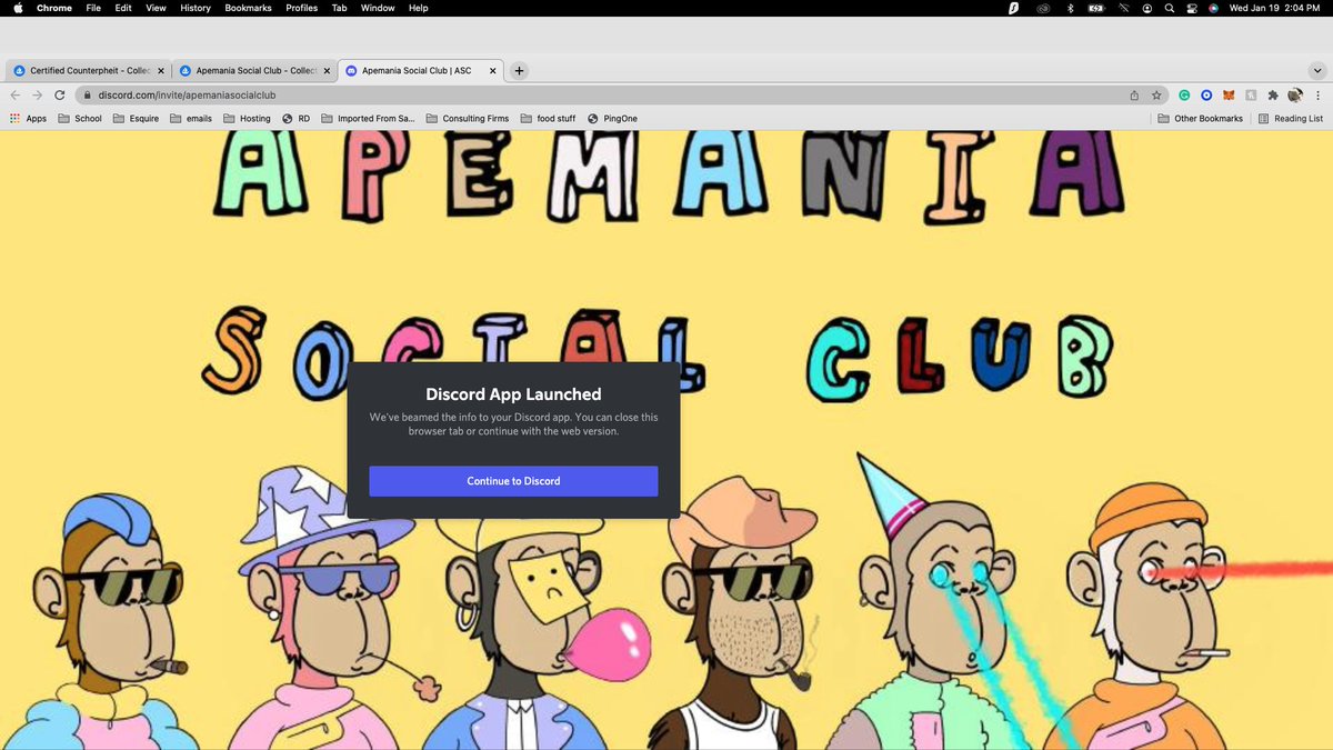 mobananasz's tweet photo. WATCH OUT!!! THIS IS A COMPLETE SCAM. 

DO NOT MINT @apemaniasocialclub
They just banned me from the discord after I pointed something very obvious out #NFT #scamalert  @opensea @nftkingz @NFTNews1 
#share https://t.co/a3Mx7pqB2B