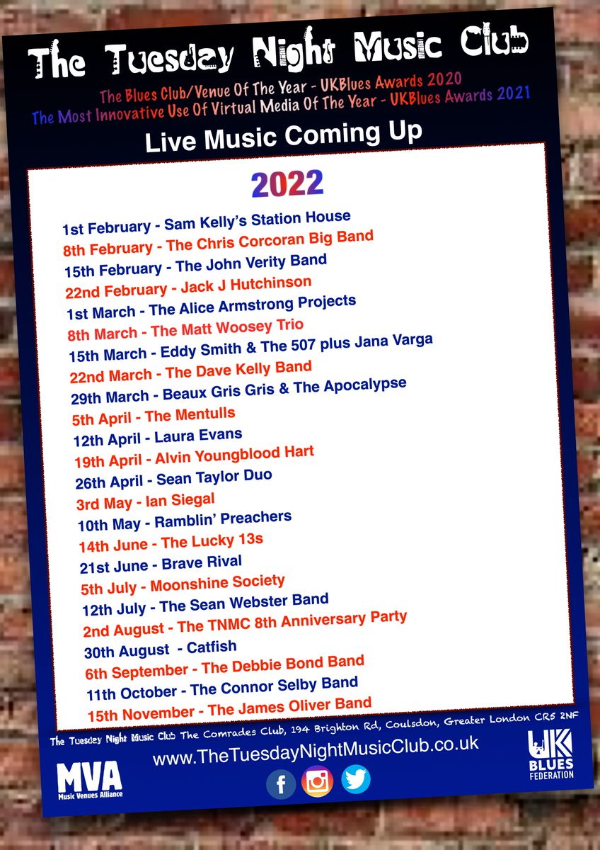 The TNMC (@the_tnmc) on Twitter photo Just realised that it's less than 2 weeks until we open the doors of The Club again! There's been a few more additions to the schedule (and there's a lot more to come!), so here's the list - get your tickets quick from thetuesdaynightmusicclub.co.uk/buy-your-ticke…
@nowcroydon <a href="/whatsoninsurrey/">What's on in Surrey</a> Just realised that it's less than 2 weeks until we open the doors of The Club again! There's been a few more additions to the schedule (and there's a lot more to come!), so here's the list - get your tickets quick from thetuesdaynightmusicclub.co.uk/buy-your-ticke…
@nowcroydon <a href="/whatsoninsurrey/">What's on in Surrey</a>