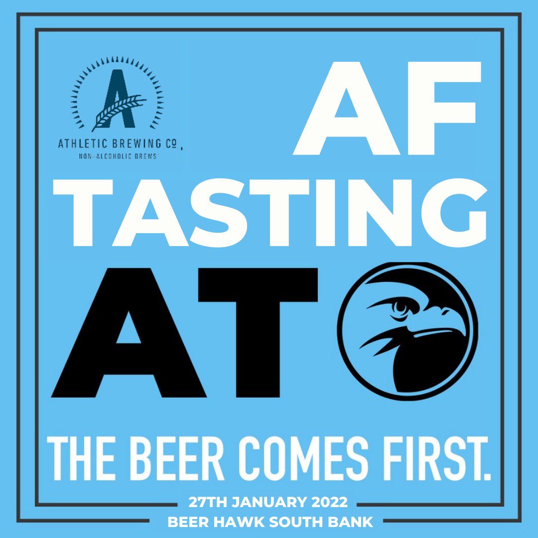 DRY JAN LET’S DO THIS. <a href="/AthleticBrewing/">Athletic Brewing</a> will be on hand to make those last few weeks so much easier.

Swing by South Bank from 6pm on 27/01 for tasters.