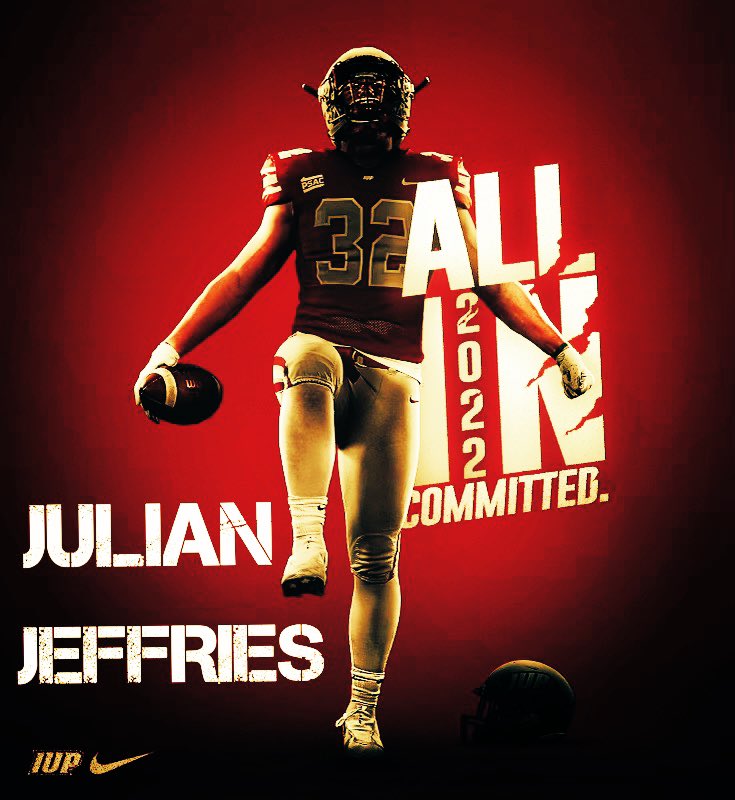 JulianJeffries0's tweet photo. Thank you to @WhCoachTim for the grate years of high school football and unforgivable moments, I’d like to thank all of the coaches who helped along the way, much love and respect.Thank you to the IUP Coaching staff for the great recruitment process. #GoHawks🦅🔴⚪️ #Committed22 https://t.co/vOBQyUO2qG