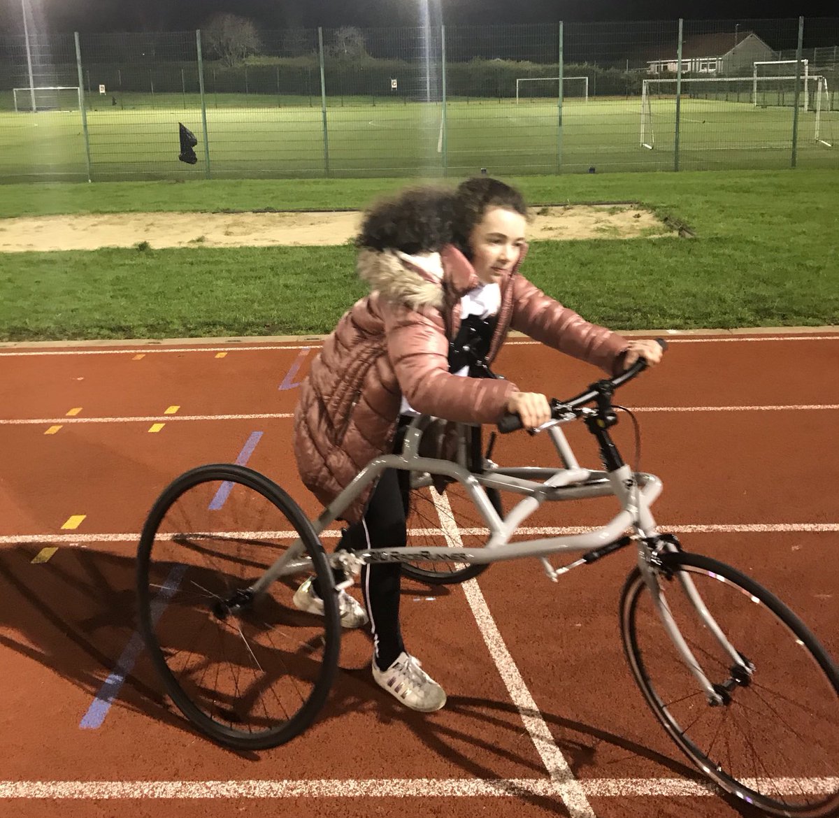johnvowens's tweet photo. The cold didn’t stop Kirsty getting out to the track on her new #FrameRunner. Thanks to @KarenO_ASC @KarenB_ASC @EDCouncil @EDLC_Leisure #excelproject at #Huntershill every Wednesday. https://t.co/cZaF7YCS4E