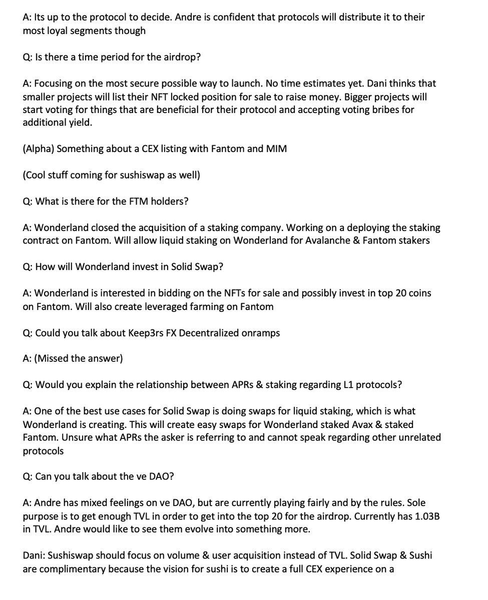 Captain_BTC's tweet photo. Missed out on the @_FrogRadio chat with @AndreCronjeTech   &amp; @danielesesta? No worries, notes are below!

We have the name for the new project, aka Solid Swap and even some Alpha on $TIME $SUSHI &amp; $SPELL https://t.co/zGKADGw18V