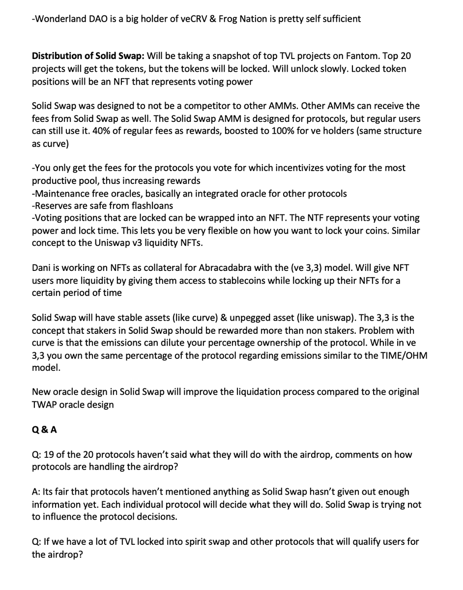 Captain_BTC's tweet photo. Missed out on the @_FrogRadio chat with @AndreCronjeTech   &amp; @danielesesta? No worries, notes are below!

We have the name for the new project, aka Solid Swap and even some Alpha on $TIME $SUSHI &amp; $SPELL https://t.co/zGKADGw18V