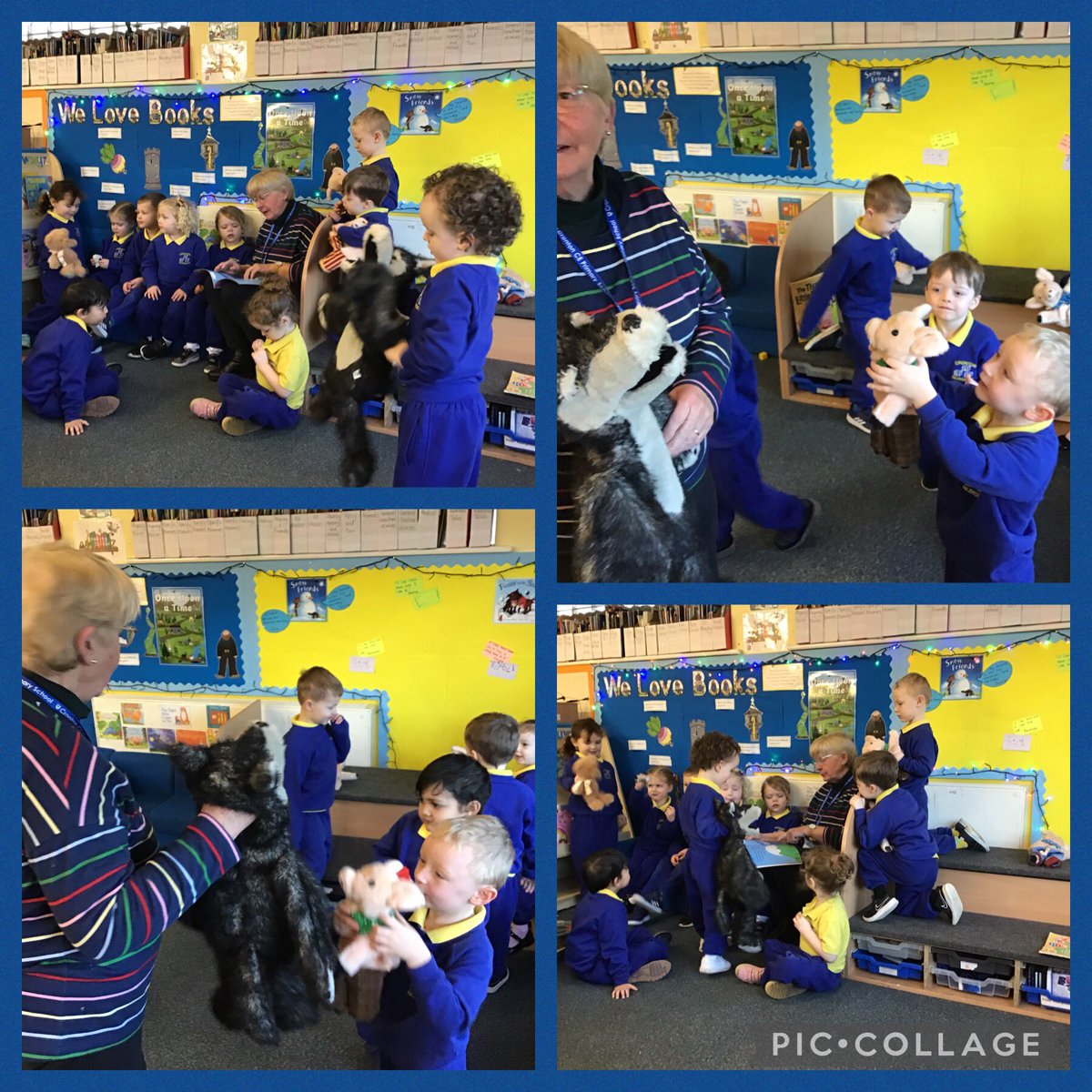 crontonnursery's tweet photo. It’s Walker Wednesday! 😊 We love seeing Mrs. Walker every week. She loves reading stories with us and today we told her the story of the Three Little Pigs with our puppets. 🐷🐷🐷🐺 @crontonceschool @LDSTEducation https://t.co/Y8Vg0Xd6L0