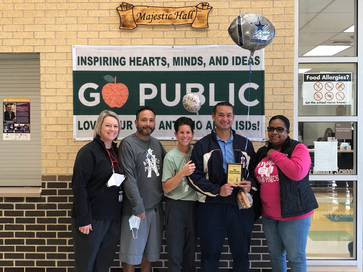 NISDSpecialEd's tweet photo. Congrats to SE Teacher of the Week, Eduardo Esquivel. As an APE teacher, he never strays frm his values of teaching every child w/ the highest level of attention to indiv needs, details towards personal learning style &amp; making learning fun. @DonnaUmhoefer https://t.co/l6WBJZzFkv