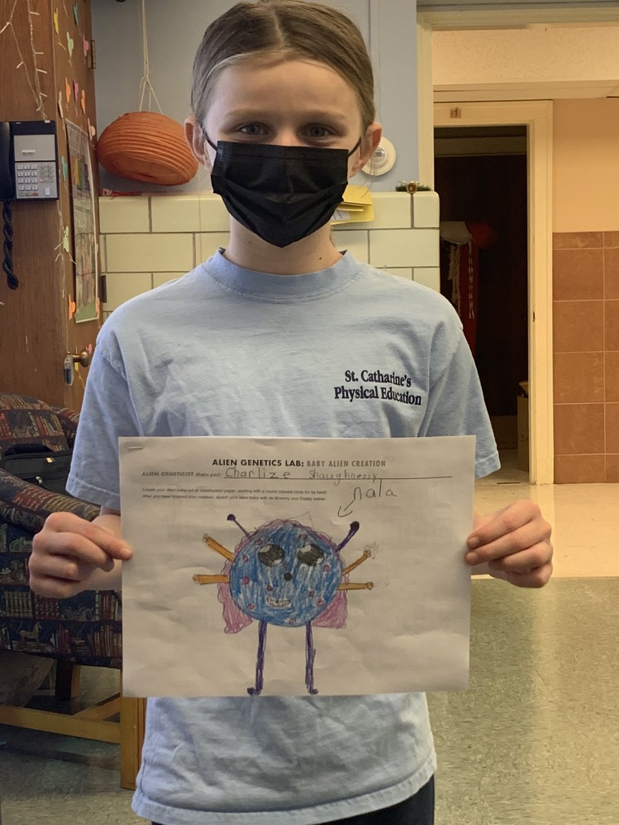 SCS_STEM_Tech's tweet photo. 3P practiced all they know about punnet squares to design their own aliens! #SCSSTEM @SCSprincipal #proudtobealaker https://t.co/nTJjyu6Dsz