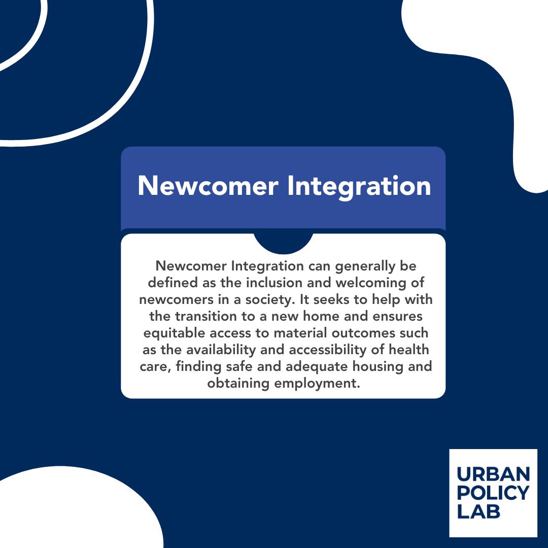 UrbanPolicyLab's tweet photo. This week, students at the @munkschool are participating in the Urban Policy Lab’s 2022 Case Competition, crafting policy solutions for implementing Toronto’s Newcomer Strategy! So, what is Newcomer Integration? 🤔 https://t.co/dyNJCQ9exp