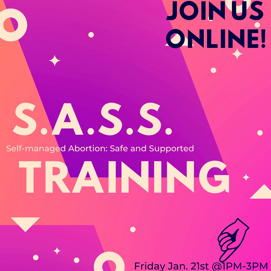FLReproFreedom's tweet photo. Join us this Friday for S.A.S.S. Training! Learn about self-managed abortion pills and how to teach others about this CRUCIAL information. RSVP here: https://t.co/k0zaVoSNE7
#flreprofreedom #abortionisessential #abortionaccess #reproductivehealth #sexeducation #abortionpills https://t.co/deHWGuaV9W