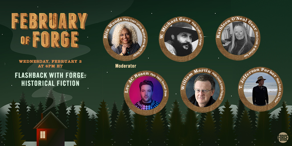 ForgeReads's tweet image. Get ready, we have a thrilling lineup for #FebruaryOfForge!

First up, Flashback with Forge on February 2nd, with @GearBooks, @LevACRosen, William Martin, and @TJParkerauthor, moderated by @RitaWoodsAuthor!

Sign up here: crowdcast.io/e/febofforge20…