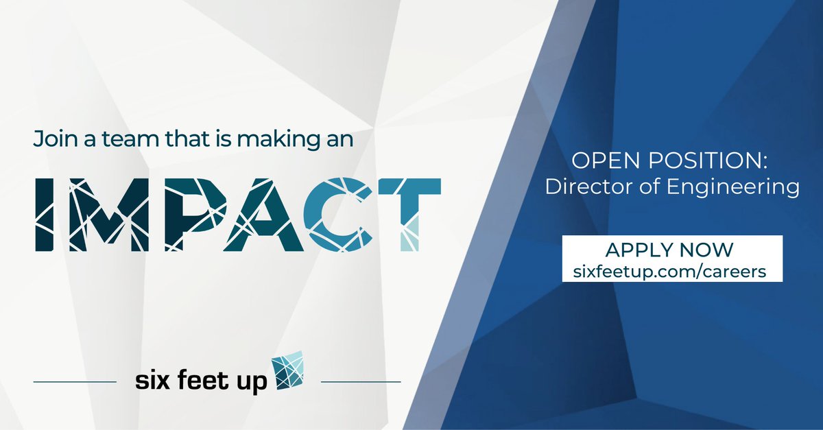 sixfeetup's tweet photo. 🌟 Want to make an IMPACT? 🌟

We’re looking for a Director of Engineering. Join our global team of experts, and improve our world through your technical leadership. Is this you? Apply now: https://t.co/4PciVg202O

#techishiring #EngineeringJobs #TechForGood #techjobs #Python https://t.co/BFyLDKn7Ru