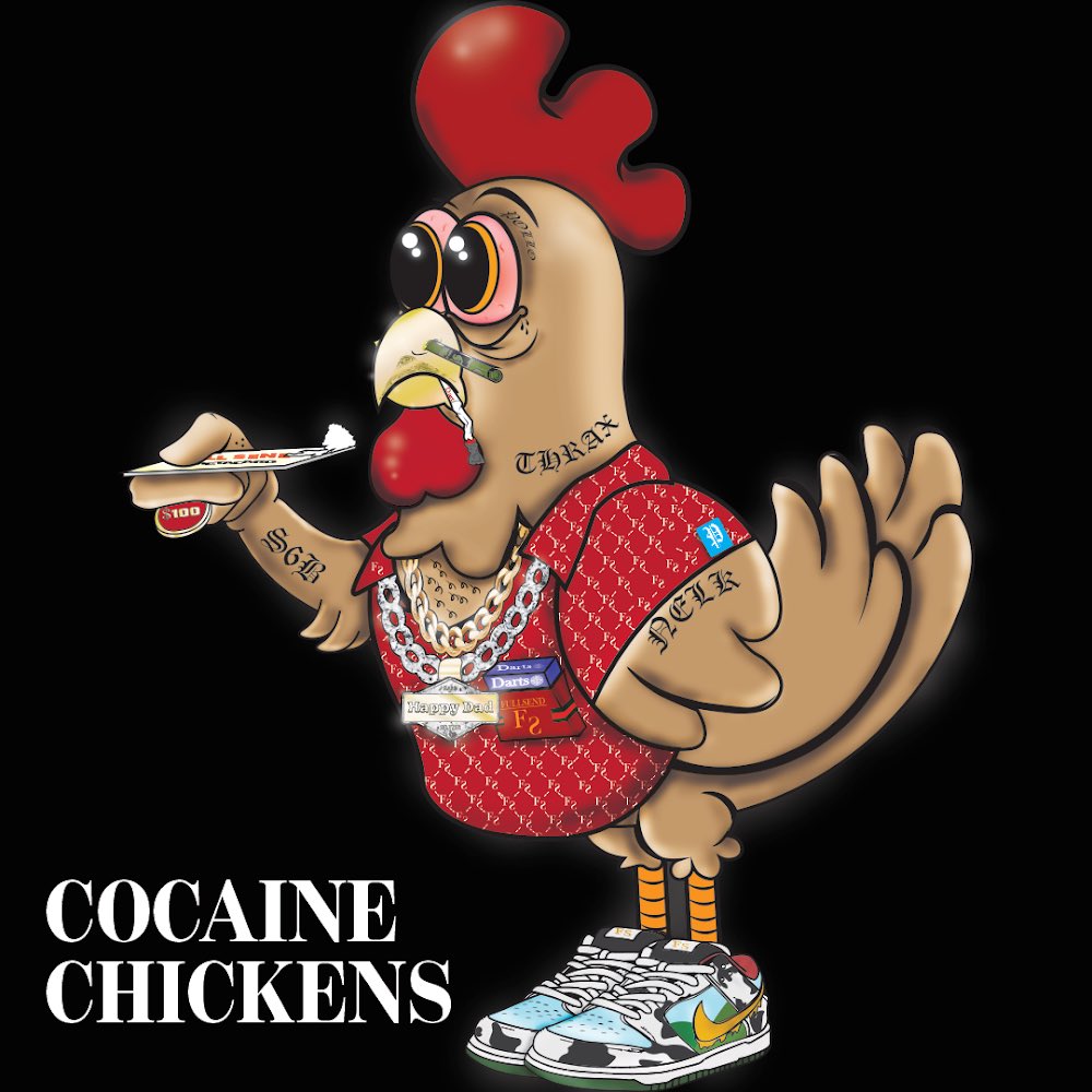 Thraxskins's tweet photo. @KyleForgeard @happydad @stevewilldoit @nelkboys @metacard_io 
COCAINE CHICKEN 🐔❄️
DISCORD GAINS 💪🏽💪🏽💪🏽
Run me up and tag the boys! https://t.co/zXOtffR259