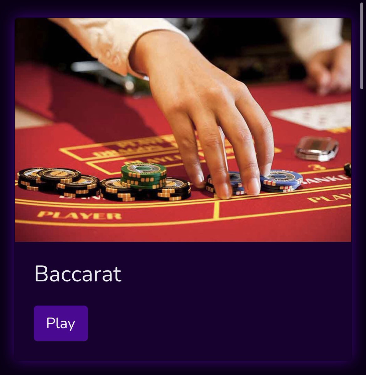 Delta_Flip's tweet photo. Baccarat is now live on the $DeltaF casino! We’ve added 3 new games so far today. (Virtual Horse Racing, Keno, and Baccarat) Our sports betting/e-sports integration should be done this week!

https://t.co/KDiOPUVrpE (Alpha Version) https://t.co/IugRae4xWi