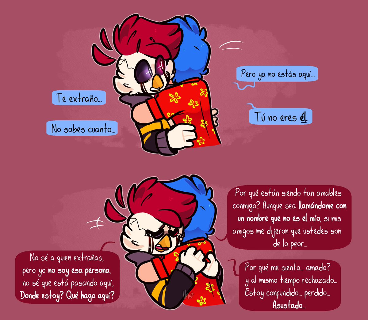 Chales :c
#CoMPaS 🖤💖💙
Del AU sin nombre del Rius impostor ^^''