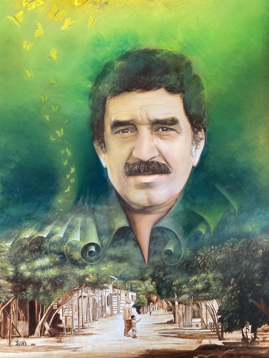 DPalomino10's tweet photo. #Realismo en #pintura #Gabo y la aldea de #Macondo de las letras a la pared con el pincel de Alfredo Torres, artista de El Carito, Lorica
#realismomagico #literatura #arte #elcarito https://t.co/DWIFxre0zO