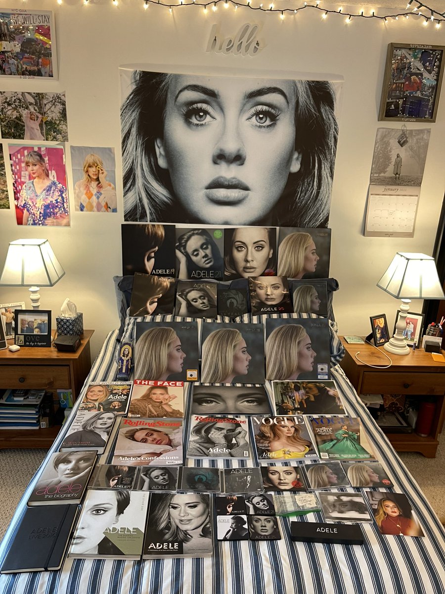 brendanmoskey's tweet photo. In honor of #WeekendsWithAdele starting in 2 days, I figured I would share my Adele collection that I’ve gathered so far! I can’t wait to see the one and only @Adele in April! 🥳 It will be my first time and I am way beyond excited!! 😭👏🏼
#AdeleResidency #Adele #Adele30 https://t.co/aXkqkWAh13