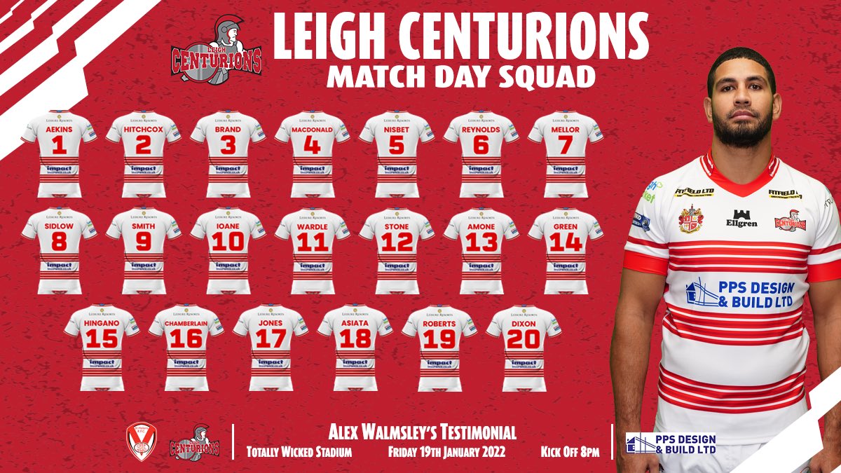 LeighLeopardsRL's tweet photo. 🚨SQUAD NEWS🚨

Here is the first Leigh Centurions match day squad of the season for our trip to @Saints1890 this Friday!

https://t.co/MrS5mn1nHi https://t.co/EyJdMyArNm