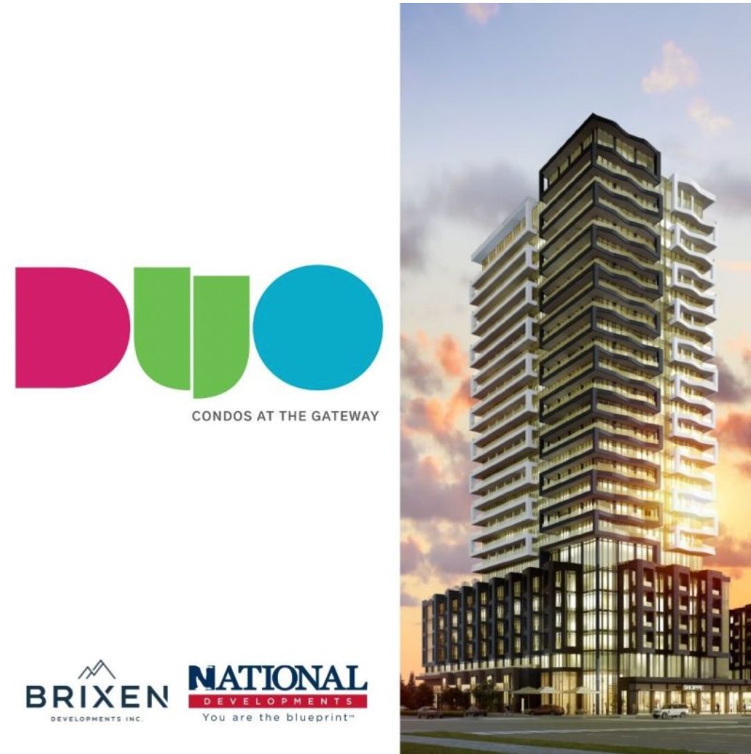 nexthome_gta's tweet photo. DUO’s distinctive architecture makes a stunning contribution to the fabric of Brampton. The highly articulated facade has a dramatic presence, both modern and timeless. Condos coming soon to Brampton. Register now at https://t.co/HTPM4swBnz
#BrixenDevelopments #DuoCondos https://t.co/lbCvXIHy4R