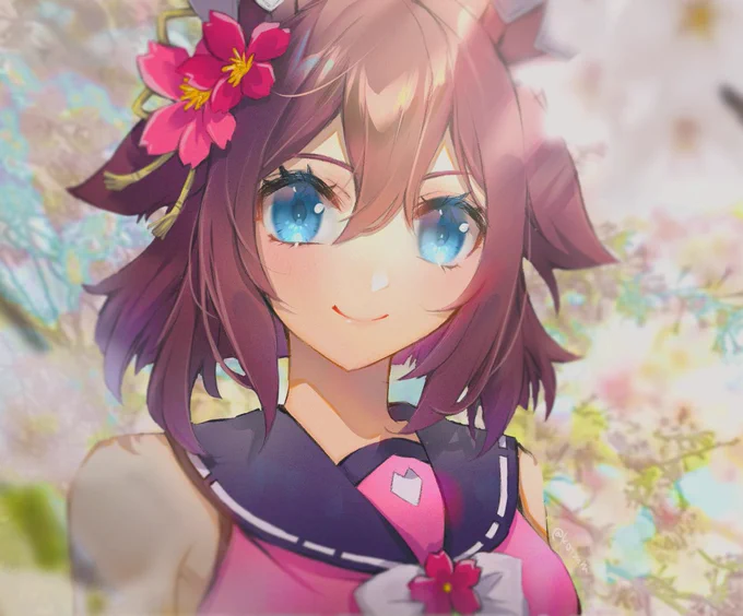 今ぞ盛りのさくら花🌸
#ウマ娘 #サクラチヨノオー 