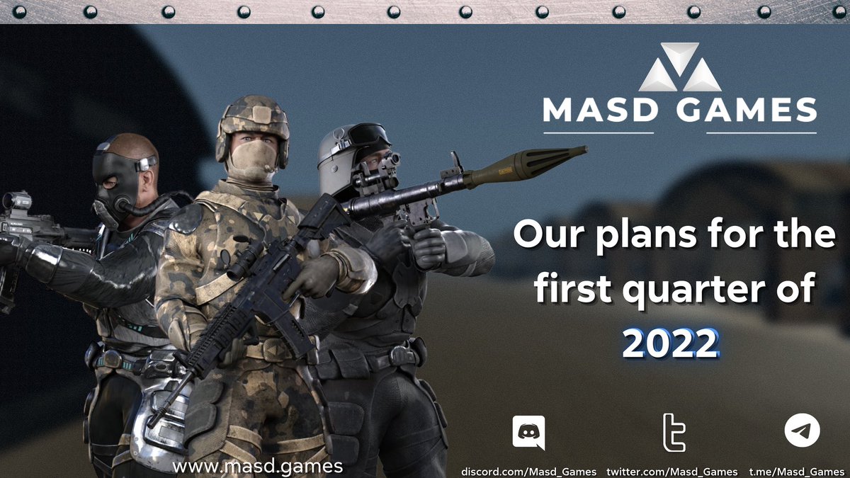 Masd_Games's tweet photo. We have a hurry to share with you our goals for the first quarter of 2022❗️

● Vesting schedule and contracts ready 
● Sale of the 1st NFT collection
● Airdrop
● Launching a Beta marketplace
● Release of the beta server 
● IDO, DEX listing

#meta #NFTCommunity #GameFi https://t.co/RNSTCfsTDR