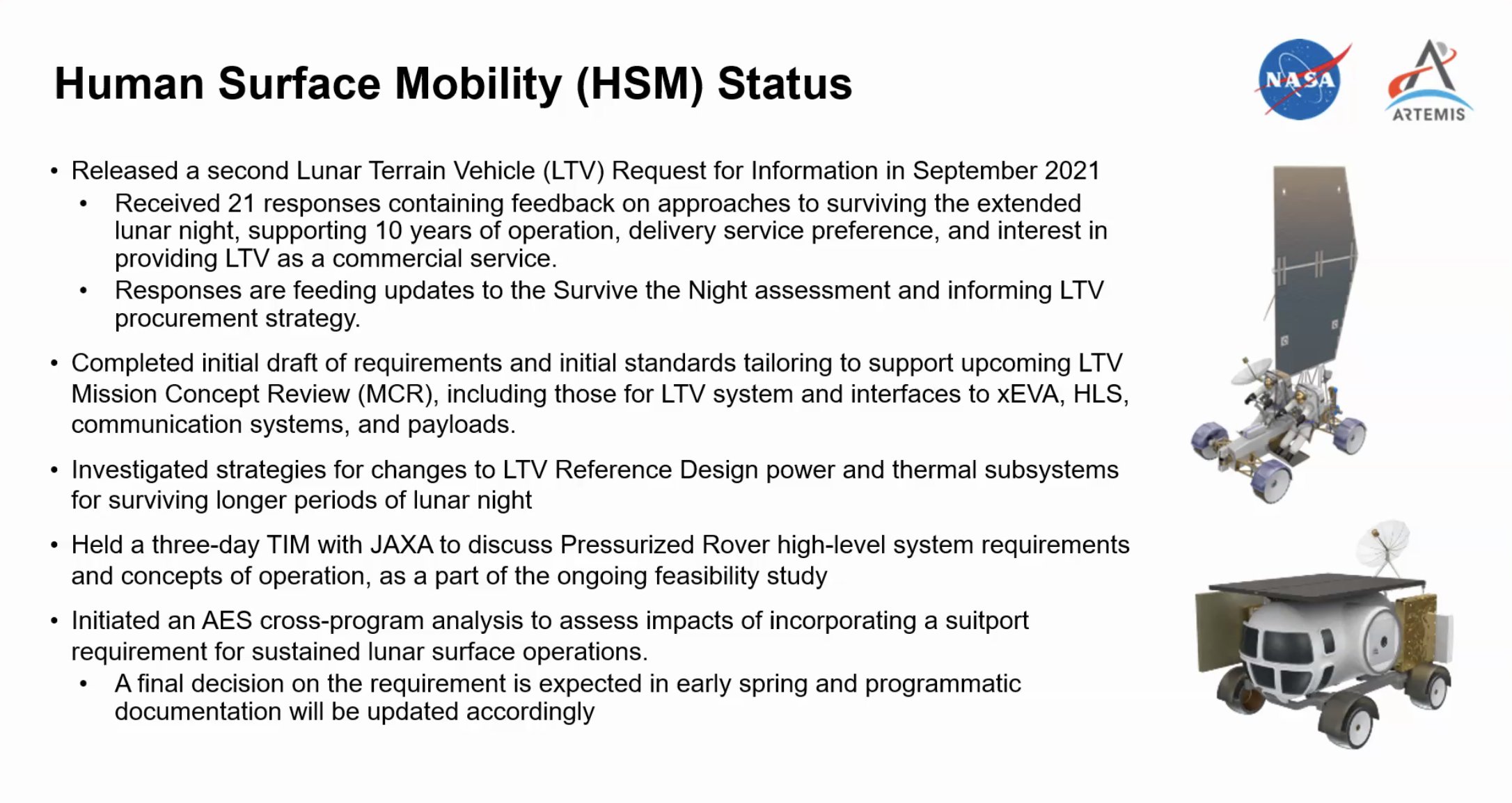 Jeff Foust على X: &ldquo;Kirasich: NASA received 21 responses to a 
