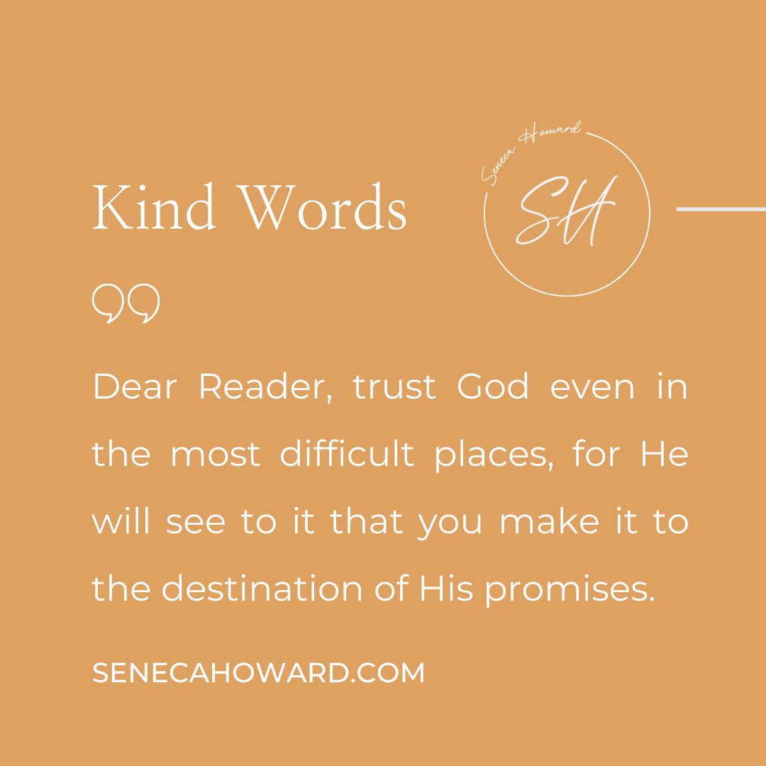 SenecaHoward's tweet photo. #DearReader, trust #God even in the most difficult places, for He will see to it that you make it to the destination of His promises. https://t.co/6mYs6PULEy
https://t.co/NwtL5bc2s0 #thewriter #author #speaker #columnist #inspiration #KindWordsofInspiration #mentalhealth #NewYear https://t.co/FtmmubABVL