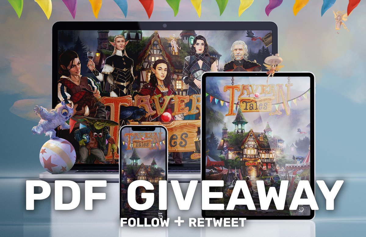 eplangames's tweet photo. 🎊Tavern Tales Vol. 1 PDF Giveaway🎺

To celebrate our PDF release we are giving away 3 PDF copies of Tavern Tales. Must Follow + Retweet to be eligible. #Dnd #dnd5e #ttrpg #giveaway

+6 Entries: Follow + Retweet
+3 Entries: FB like https://t.co/BZWPDxMzTx
