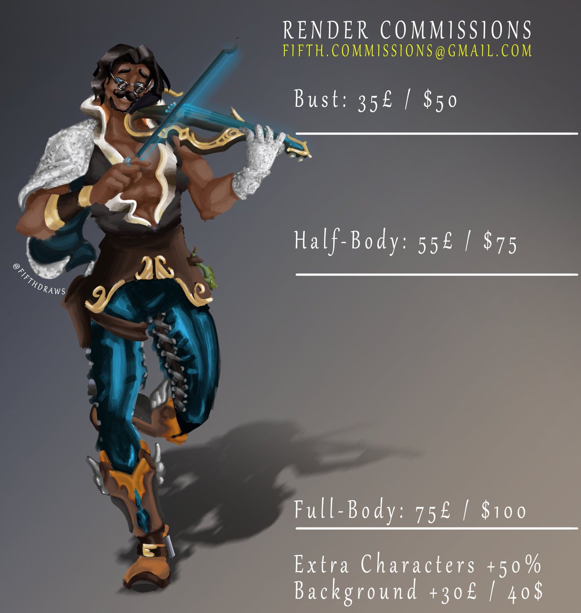 FifthDraws's tweet photo. Commissions are now open! #ArtistOnTwitter 

RTs are appreciated 
DM or mail if interested https://t.co/Gh5srBrcXH