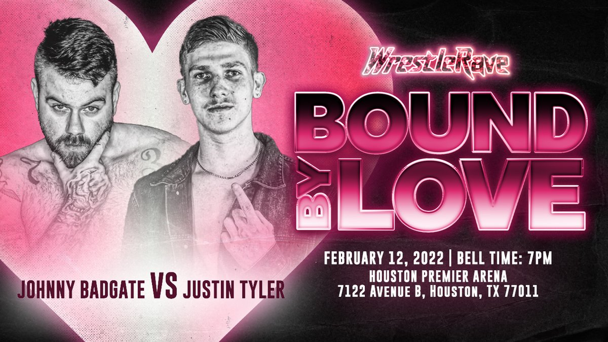 WrestleRaveHTX's tweet photo. #Boston v. #HTown! Is it #JohnnyTime or is it JT's Time?
Two rising stars are set to battle to rise in the ranks within #WrestleRave.
Sponsorships are available now!
🎟️https://t.co/3L4Pl39k7C https://t.co/OQ9HPyeXYV