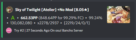 Viveliam_osu's tweet photo. And more chokes I did on stream (PP for fc is not up to date tho) https://t.co/9QBukuCnjx