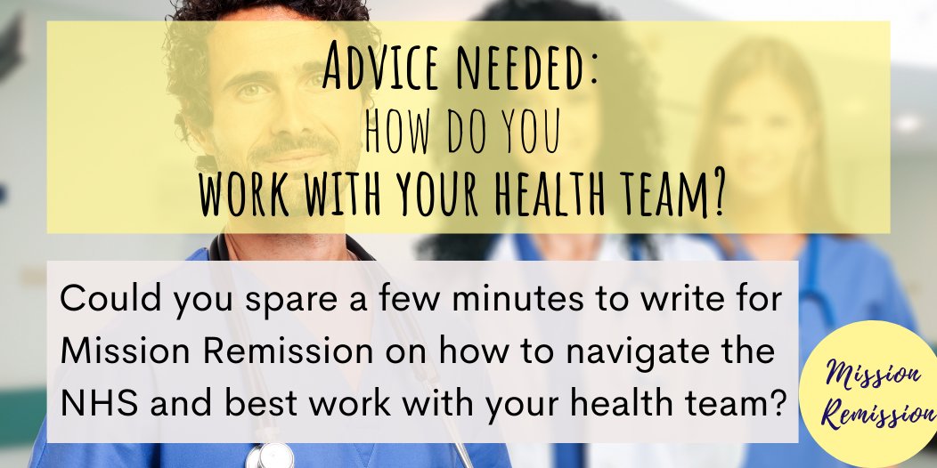 We're going to be looking more closely at building strong relationships with our health team and helping people navigate and communicate with the NHS. 
Do you have any advice to share? 
If so, please let us know!