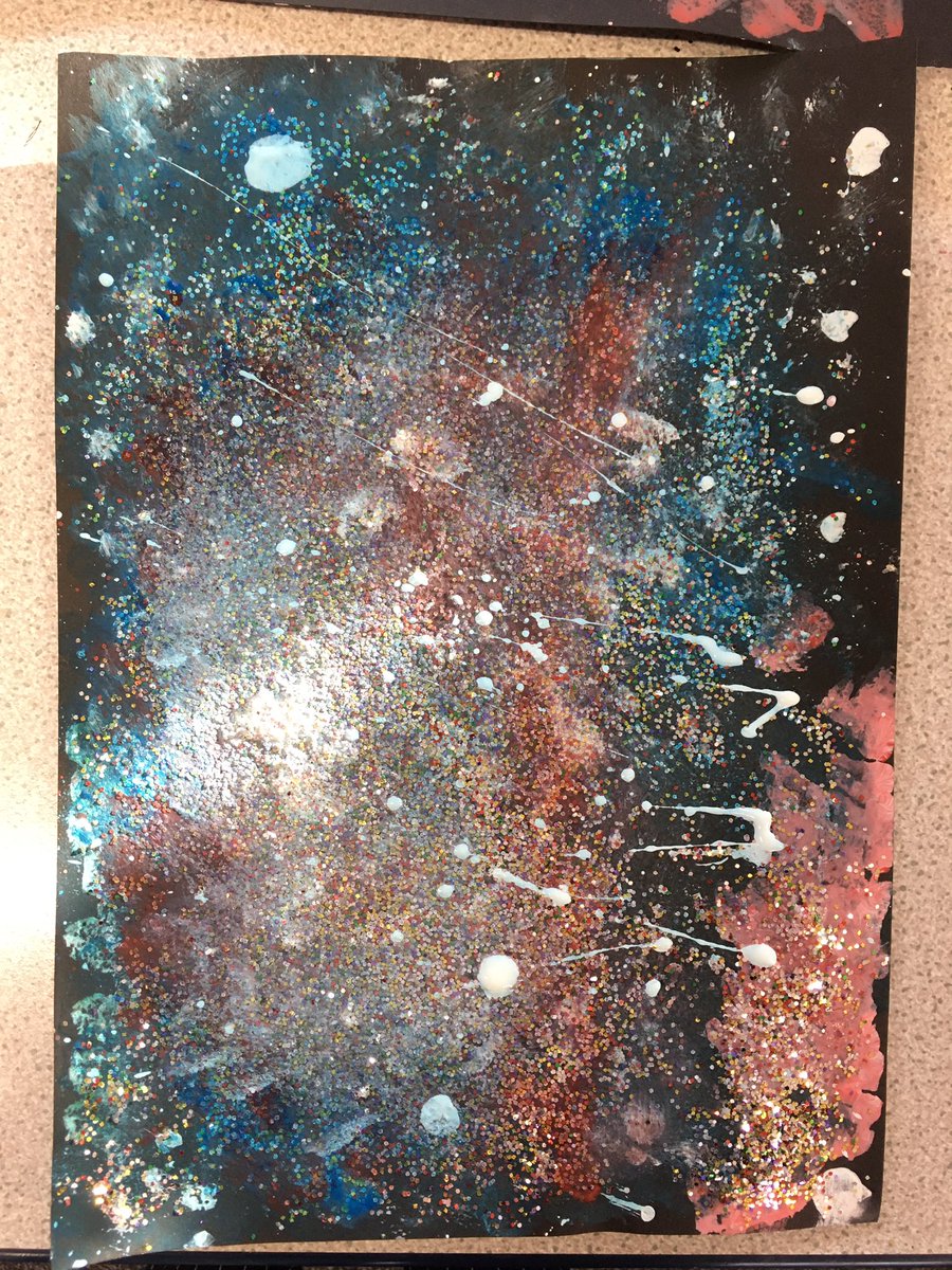MissWoodw's tweet photo. Learning about the Big Bang and creating some art to match 😌🎨 https://t.co/i2FtUsrdm1